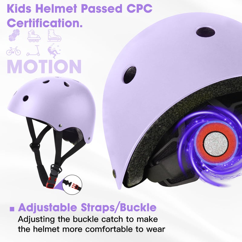 ArgoHome Toddler Kids Bike Helmet Set - Adjustable Cycling Helmet with Knee, Elbow Pads & Wrist Guards Sport Protective Gear Little Kid - Image 4